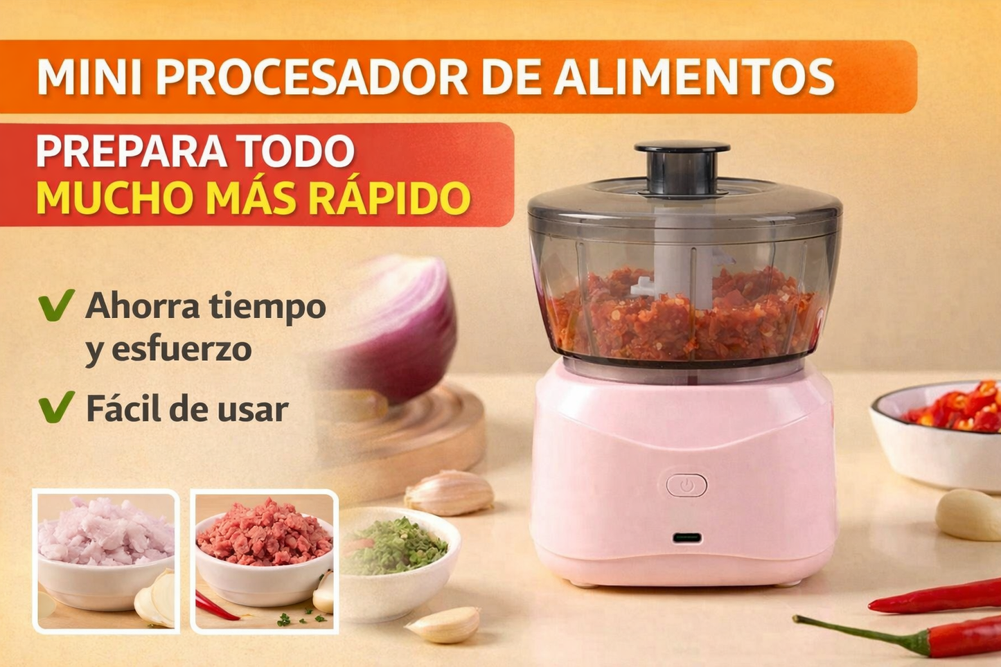Mini Procesador de Alimentos